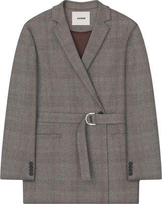 &Aacute;eron Herder - Dames - Blazers - Grijs - S - Wol - Jassen