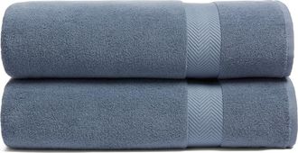 Nordstrom Organic Hydrocotton Set of 2 Bath Sheets in Blue Chip at Nordstrom