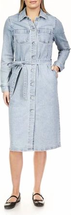 Sanctuary Wrapped Up Denim Midi Dress In Virtuous