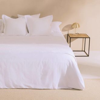 Textura S&aacute;bana de algod&oacute;n sat&eacute;n 300 hilos color blanco. Cama 180-200cm