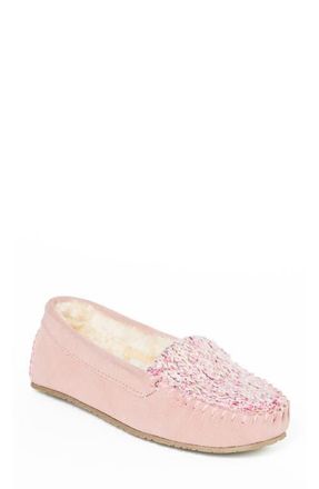Minnetonka Cosi Venetian Slipper in Sparkle Pink at Nordstrom, Size 11