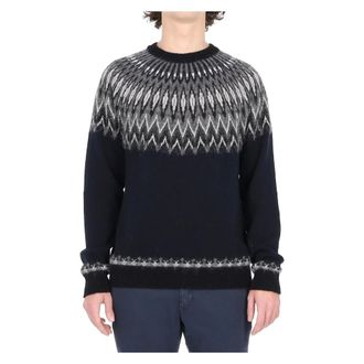 Roberto Collina Round-neck Knitwear, male, Blue, Size: M Maglia girocollo