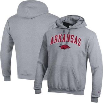 Champion Mens Champion Heather Gray Arkansas Razorbacks Arched Logo Fleece Pullover Hoodie at Nordstrom, Size Xx-Large