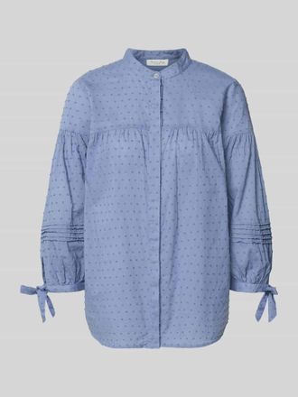 Christian Berg Regular Fit Bluse mit 3/4-Arm und Knotendetails in Jeansblau, Gr&ouml;&szlig;e 34