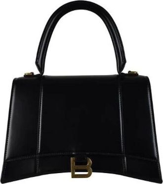 Balenciaga Tassen, Dames, Zwart, ONE Size, Leer, Medium Hourglass Top Handle Tas