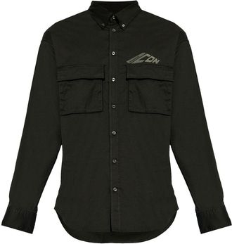Dsquared2 Iconic logo-print shirt - men - Elastane/Cotton - 48 - Black