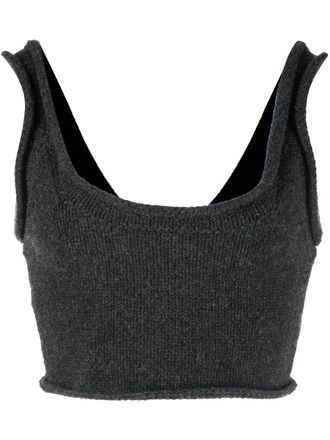 Alexander Wang Cropped tanktop - Zwart