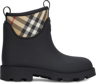 Burberry Womens Rubber Boots Black Synthetic