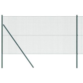 Berkfield Home Welded Wire Fence with 13 Posts Green 1.2x50 m Steel