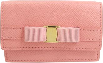 Ferragamo Pink Leather Wallet (Bi-Fold) (Pre-Owned)