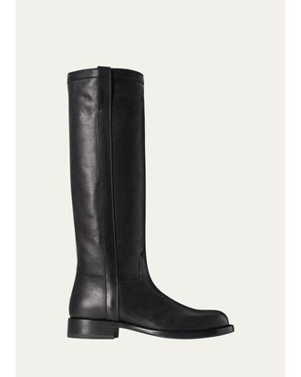 The Row Nobilis Leather Knee-High Riding Boots