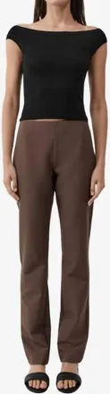 St.Agni Silk Canvas 90S Minimal Pants In Mud