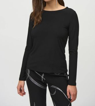 Joseph Ribkoff Back Chain Top In Black