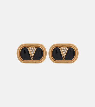 Valentino Ovalette embellished earrings