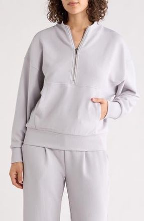 90 Degree by Reflex Scuba Ribbed Half Zip Pullover in Lunar Dust at Nordstrom Rack, Size X-Small