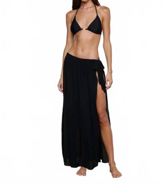 L'agence Klaire Cover-Up Skirt In Black