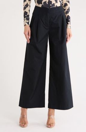 Ulla Johnson Lani Cotton Wide Leg Pants in Noir at Nordstrom Rack, Size 2
