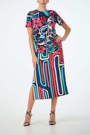 Trina Turk Martay Printed Midi Dress in Multi at Nordstrom, Size 12
