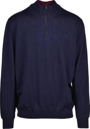 Harmont & Blaine Multicolor Zip Neck Wool Sweater