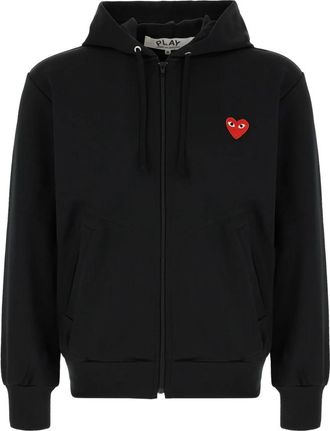 Comme Des Gar&ccedil;ons Stijlvolle Sweatshirt voor een Moderne Look - Heren - Vesten met rits - Zwart - M - Polyester - Hoodies & sweatvesten