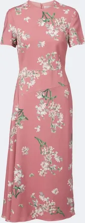 Erdem Floral asymmetric floral cady midi dress