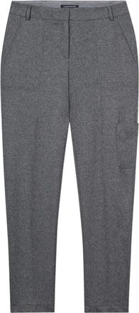 Luisa Cerano Cropped Broeken - Dames - Vrijetijds broeken - Grijs - XL - Wol - Broeken