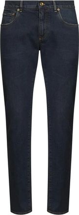 Dolce & Gabbana Slim-fit Jeans - Heren - Slim Fit Jeans - Blauw - XL - Katoen - Jeans