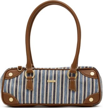 Hammitt Small Meredith Leather Shoulder Bag in Cabana Blue/Brushed Gold at Nordstrom