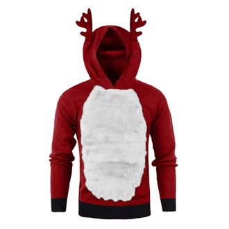 Generic Mens Christmas Sweatshirt Xmas Pullover Crewneck Long Sleeve Top Funny Xmas Sweater Christmas Party Sweatshirt T-Shirt for Men Hoodies for Men Costume