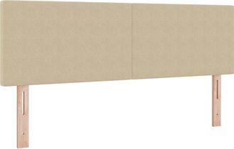 vidaXL Cabecero Led Con Luces De Tiras Led Verde Gris&aacute;ceo 144 Cm Tela Vidaxl