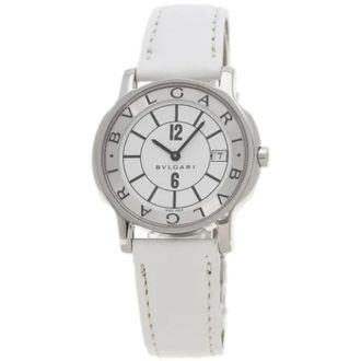 Bulgari Pre-owned Watches, male, White, Size: ONE SIZE Pre-owned Stainless Steel watches