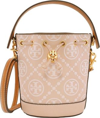 Tory Burch Mini T Monogram Embossed Bucket Bag