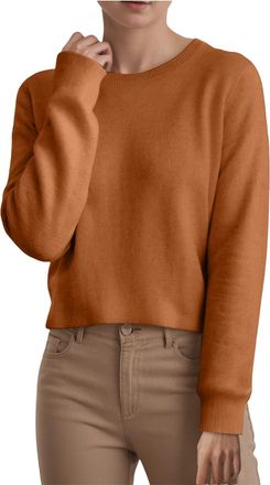 Generic Sweaters for Women UK Classic Solid Color Short Pullover Simple Crew Neck Fall Sweaters Long Sleeve Warm Tops Loose Casual Sweatshirts Lightweight Com