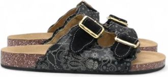 CLARIS VIROT Odette Sandalen - Dames - Sandalen - Zwart - 39 EU - Leer - Schoenen