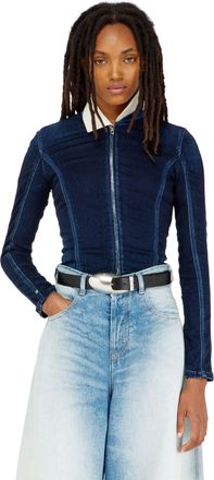 Diesel Cropped jacket in JoggJeans - Tops - Woman - Blue