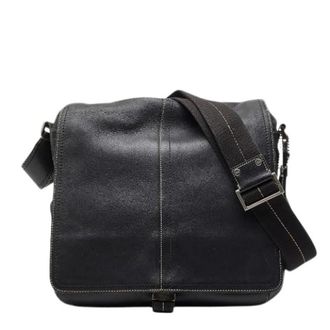 Coach Pre-owned Cross Body Bags, male, Black, Size: ONE SIZE Pre-owned Leather Shoulder Bag