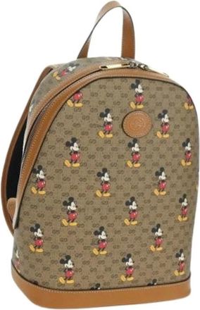 Gucci Pre-owned Backpacks, female, Beige, Size: ONE SIZE Pre-owned Vintage Backpack