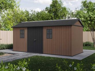 Keter Caseta Cobertizo Resina Jardin Newton 7517 Keter Con Puerta Lateral