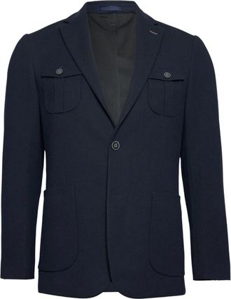 R2 Amsterdam Ribcord Jersey Jacket - Heren - Blazers - Blauw - M - Jassen