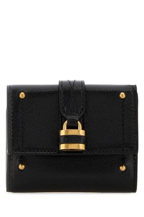 Chlo&eacute; Black Leather Mini Paddington Wallet