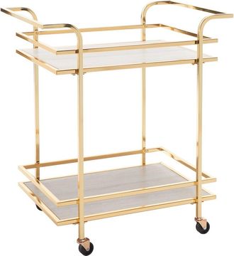 Safavieh Lameris 2 Tier Bar Cart With Handle