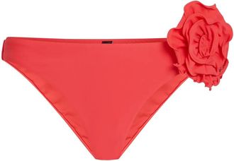Karl Lagerfeld flower bikini bottom - women - Elastane/Recycled Polyamide - S - Red