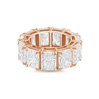Diana M. Jewels 14kt rose gold 2.00cts radiant lab grown diamond eternity band