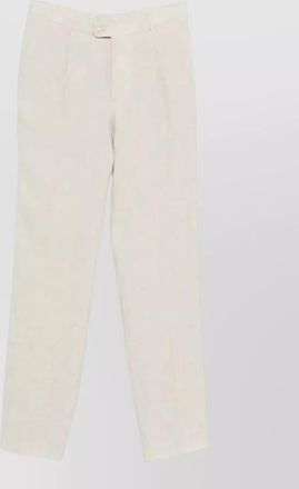 Etro tailored linen trousers single front pleat