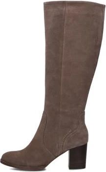 Omoda Taupe Su&egrave;de Hoge Laarzen 2259-08 - Dames - Laarzen met Hak - Bruin - 41 EU - Su&egrave;de - Schoenen