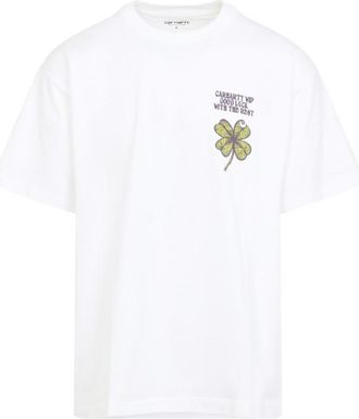 Carhartt Work in Progress White Round Neck Printed T-Shirt