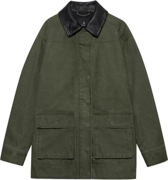Anine Bing Sean Jacket - Dames - Zomerjassen - Groen - XS - Katoen - Jassen