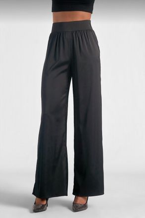 Elan Satin Pants In Black