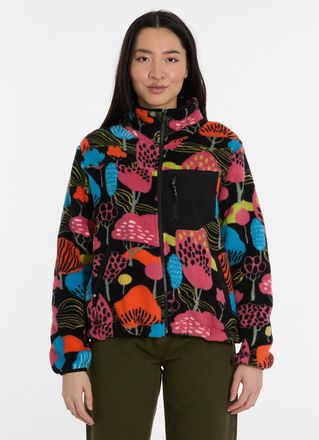Ragwear Fleecejacke RAGWEAR ALARIS, Damen, Gr. XXL, bunt (multi combo), Fleece, Obermaterial: 100% Polyester, bedruckt, figurumspielend h&uuml;ftlang, Rundhals, el