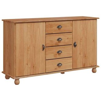 Berkfield Home Sideboard ASKIM 133, 5x40x79 cm Solid Wood Pine in Brown | Size: 5 x 40 x 79 cm